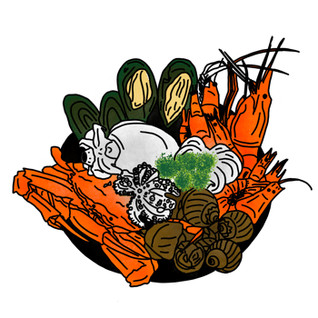Mix seafood food png