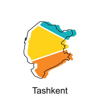 Map of Tashkent vector illustration on white background, illustration vector Design Template, suitable for your company