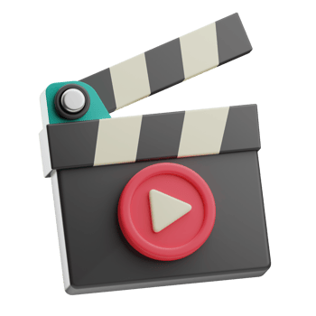 Cinema Film Clapperboard illustration 3d png