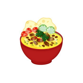 Meat soup illustration png