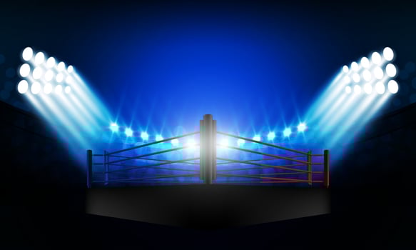Boxing ring arena stadium vector design.