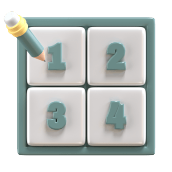 3d stylish mathematic board with high quality render png
