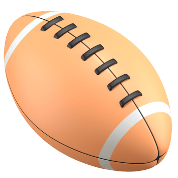 3d illustration of american foot ball with high quality render png