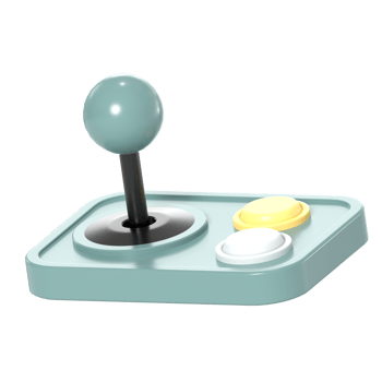 3d illustration of joystick or game controller with high quality render png