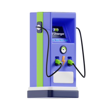3d charging station for electric car. Power supply for electric car charging png