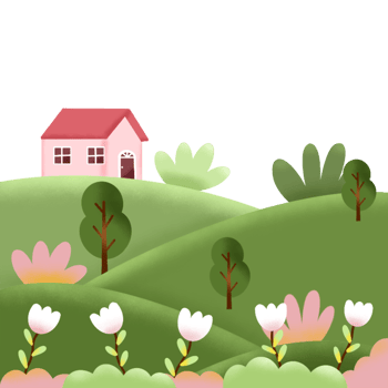 Beautiful landscape illustration png