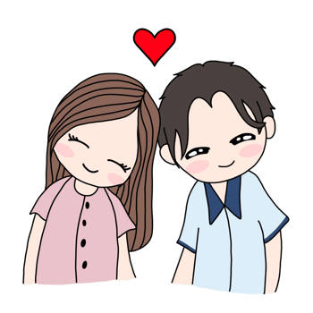 Love tenderness and romantic feelings concept. Young couple boy and girl are smiling. png