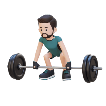 3D Sportsman Character Building Strength and Power with Deadlift Workout png