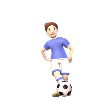 3D man soccer player rendered illustration isolated on the transparent background png