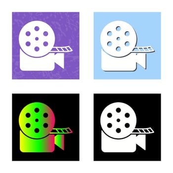 Unique Video Reel Vector Icon