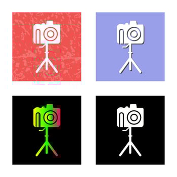 Unique Camera on Stand Vector Icon