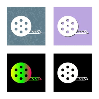 Unique Film Reel Vector Icon
