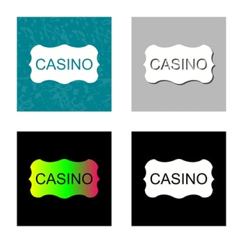 Casino Sign Vector Icon