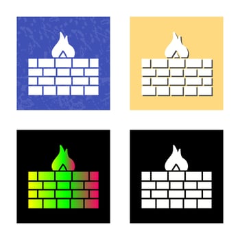 Unique Firewall Vector Icon