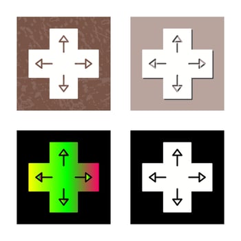 Unique Direction Keys Vector Icon