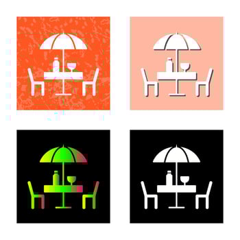 Unique Cafe Table Vector Icon