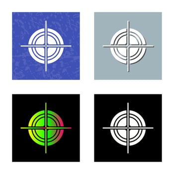 Unique Target Vector Icon