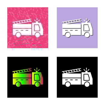Unique Fire Truck Vector Icon