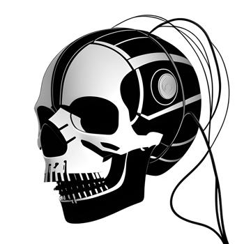 Cool futuristic skull png