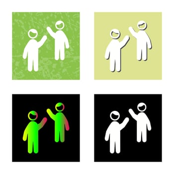 Waing to people Vector Icon
