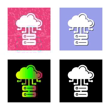 Cloud Database Vector Icon