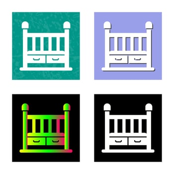 Baby Crib Vector Icon