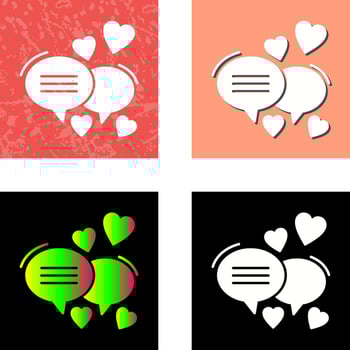 Love Chat Vector Icon