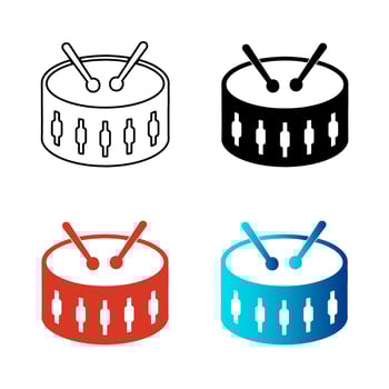Abstract Creative Drum Silhouette Illustration vector