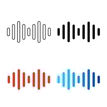 Abstract Creative Music Wave Silhouette Illustration vector