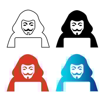 Abstract Crime Hacker Silhouette Illustration vector