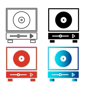 Abstract DVD Player Silhouette Illustration vector