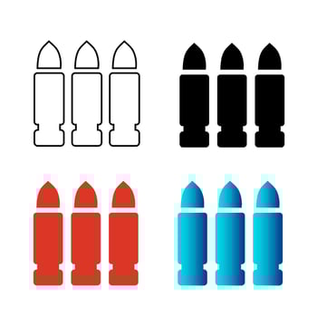 Abstract Gun Bullet Silhouette Illustration vector