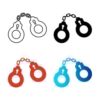 Abstract Handcuffs Silhouette Illustration vector