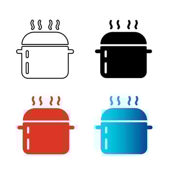 Abstract Kitchen Cooker Utensil Silhouette Illustration vector