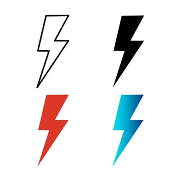Abstract Lightning Silhouette Illustration vector