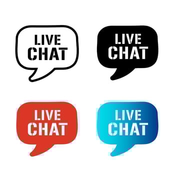 Abstract Live Chat Silhouette Illustration vector