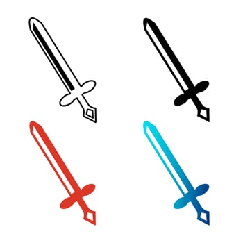 Abstract Sword Silhouette Illustration vector