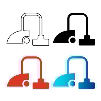 Abstract Vacuum Cleaner Silhouette Illustration vector