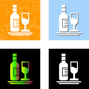White Wine Vector Icon