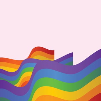 Colorful Rainbow Pride Month Vector Background. Human Rights Diversity Concept. LGBT Individuality Art Event Banner Design. Vector Illustration.