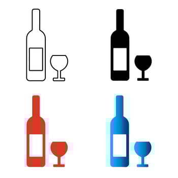 Abstract Alcohol Silhouette Illustration vector