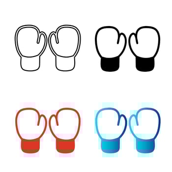 Abstract Boxing Gloves Silhouette Illustration vector
