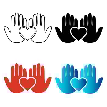 Abstract Care Silhouette Illustration vector