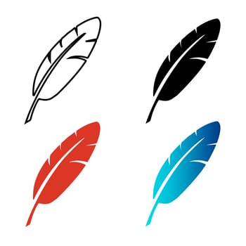 Abstract Feather Silhouette Illustration vector