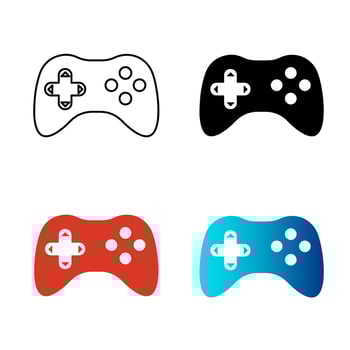 Abstract Game Controller Silhouette Illustration vector