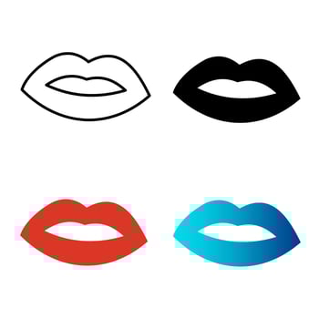 Abstract Kiss You Silhouette Illustration vector