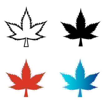 Abstract Marijuana Silhouette Illustration vector