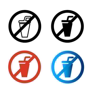 Abstract No Beverages Silhouette Illustration vector