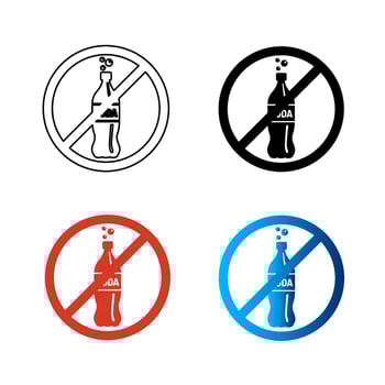 Abstract No Soda Bottle Silhouette Illustration vector