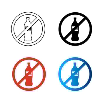 Abstract No Soda Silhouette Illustration vector